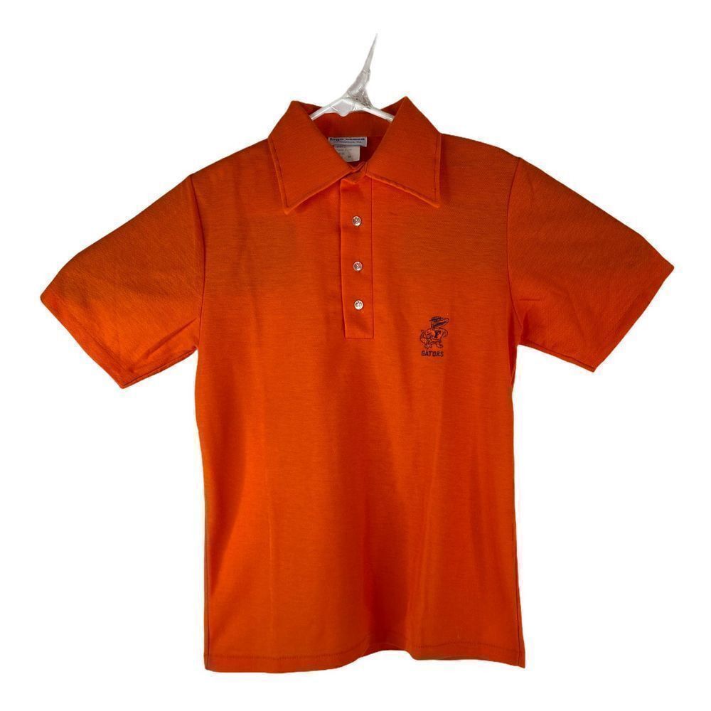 Vintage Florida Gators Alternate Logo Print Logo 7 Sz Medium Orange Polo Shirt